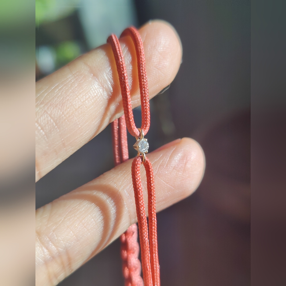✨SOLD✨ The Last Line 14k Gold & Red Cord Friendship Bracelet ✨
